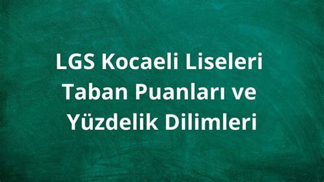 Kocaeli’deki Üniversiteler ve Taban Puanları 2025 .